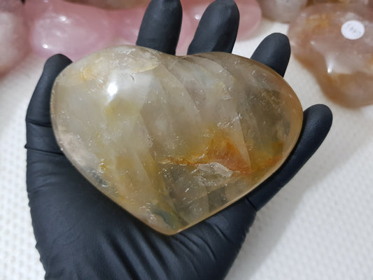 Polished Golden Healer (Hematoid) Crystal Heart - Low Grade - GHH1