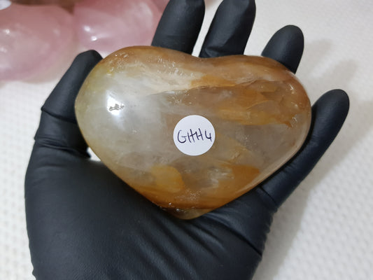 Polished Golden Healer (Hematoid) Crystal Heart - Low Grade - GHH4