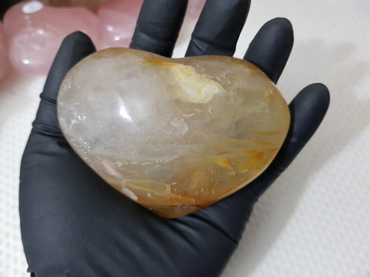 Polished Golden Healer (Hematoid) Crystal Heart - Low Grade - GHH4