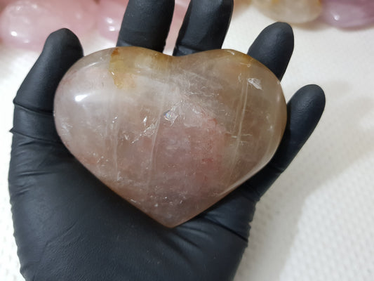 Polished Golden Healer (Hematoid) Crystal Heart - Low Grade - GHH5