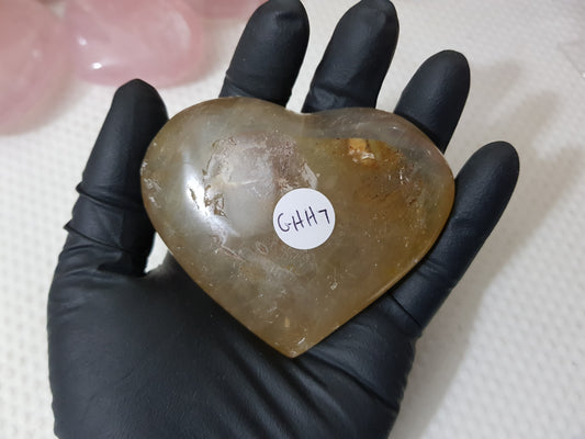 Polished Golden Healer (Hematoid) Crystal Heart - Low Grade - GHH7