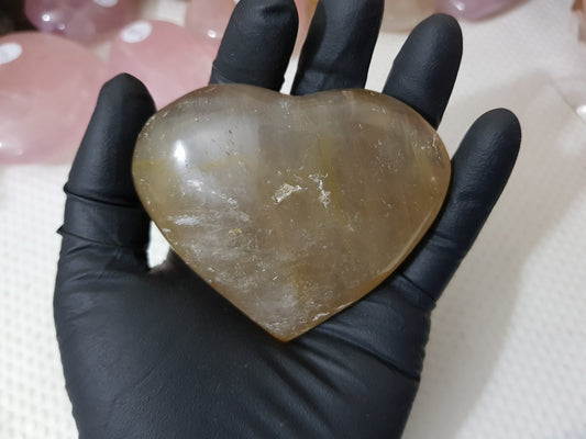 Polished Golden Healer (Hematoid) Crystal Heart - Low Grade - GHH7