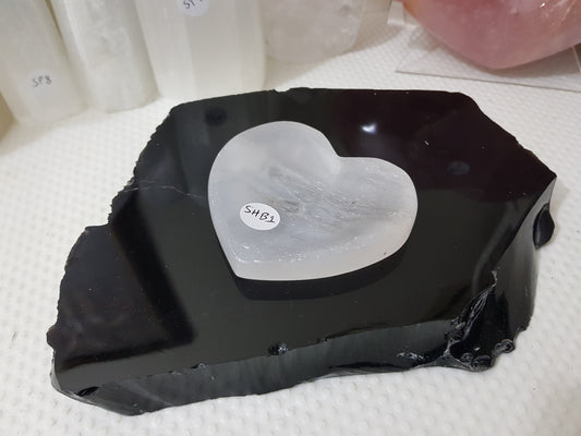 Selenite Heart Bowl - SHB1