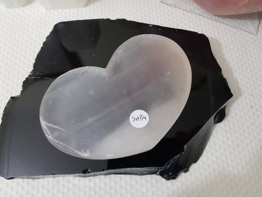 Selenite Heart Bowl - SHB4