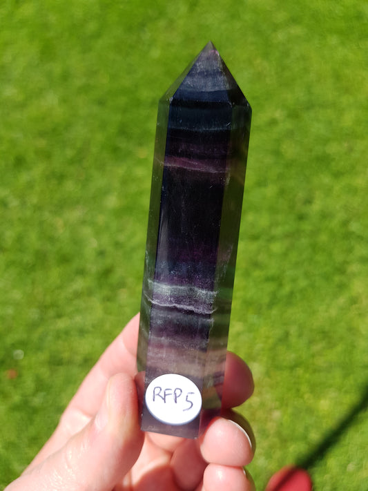 Rainbow Fluorite Crystal Point - RFP5