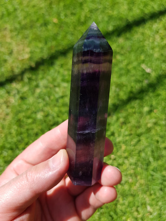 Rainbow Fluorite Crystal Point - RFP4