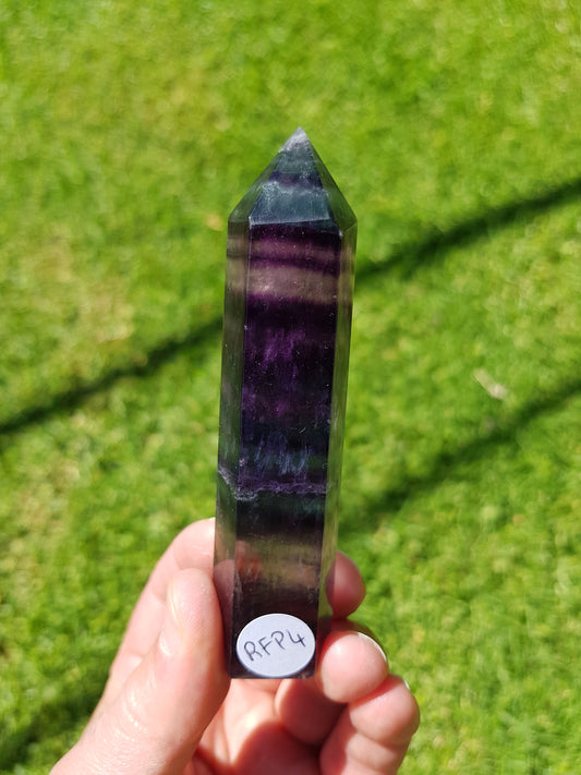 Rainbow Fluorite Crystal Point - RFP4