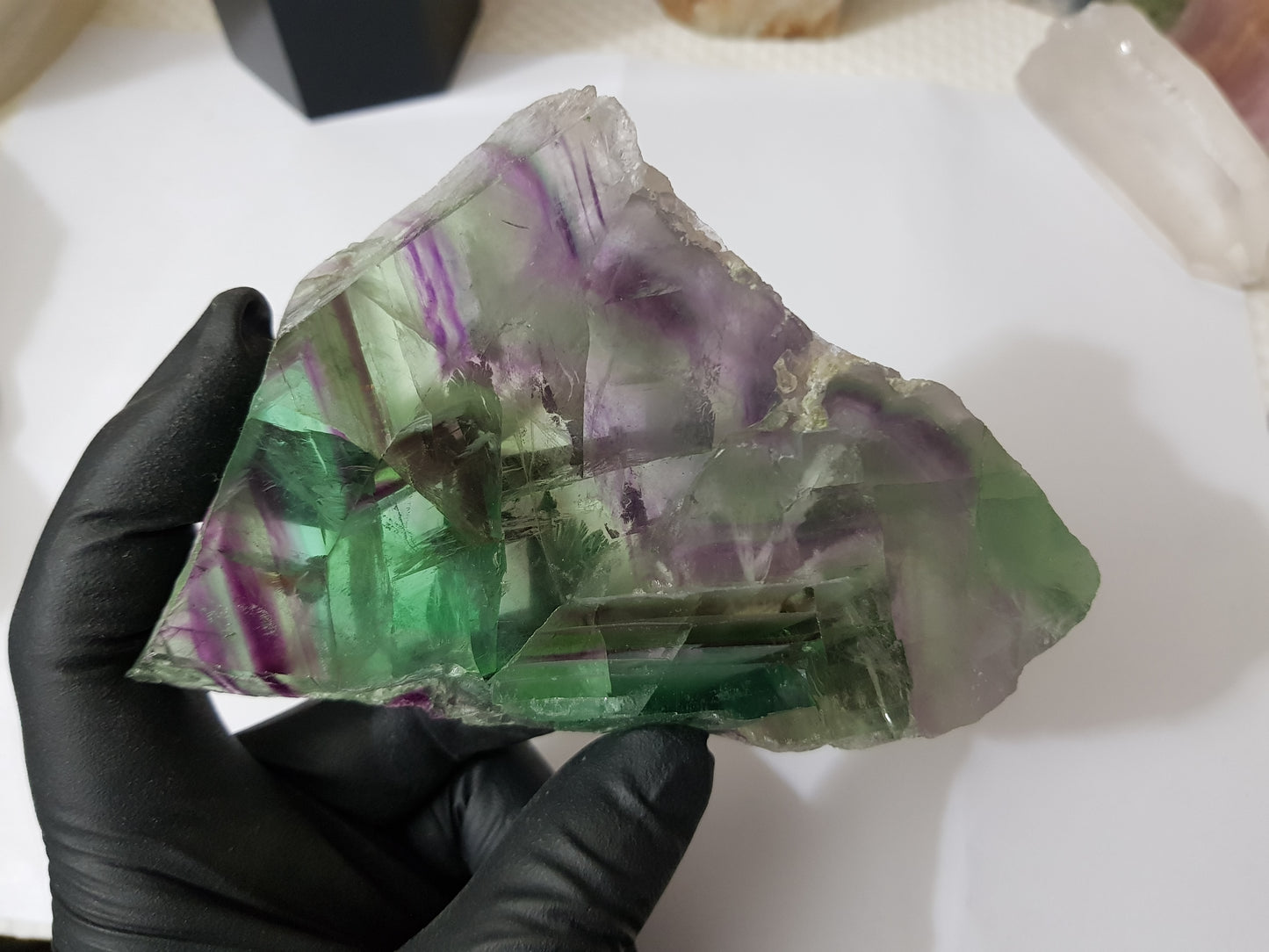 Rainbow Fluorite Crystal Slice - RFS1