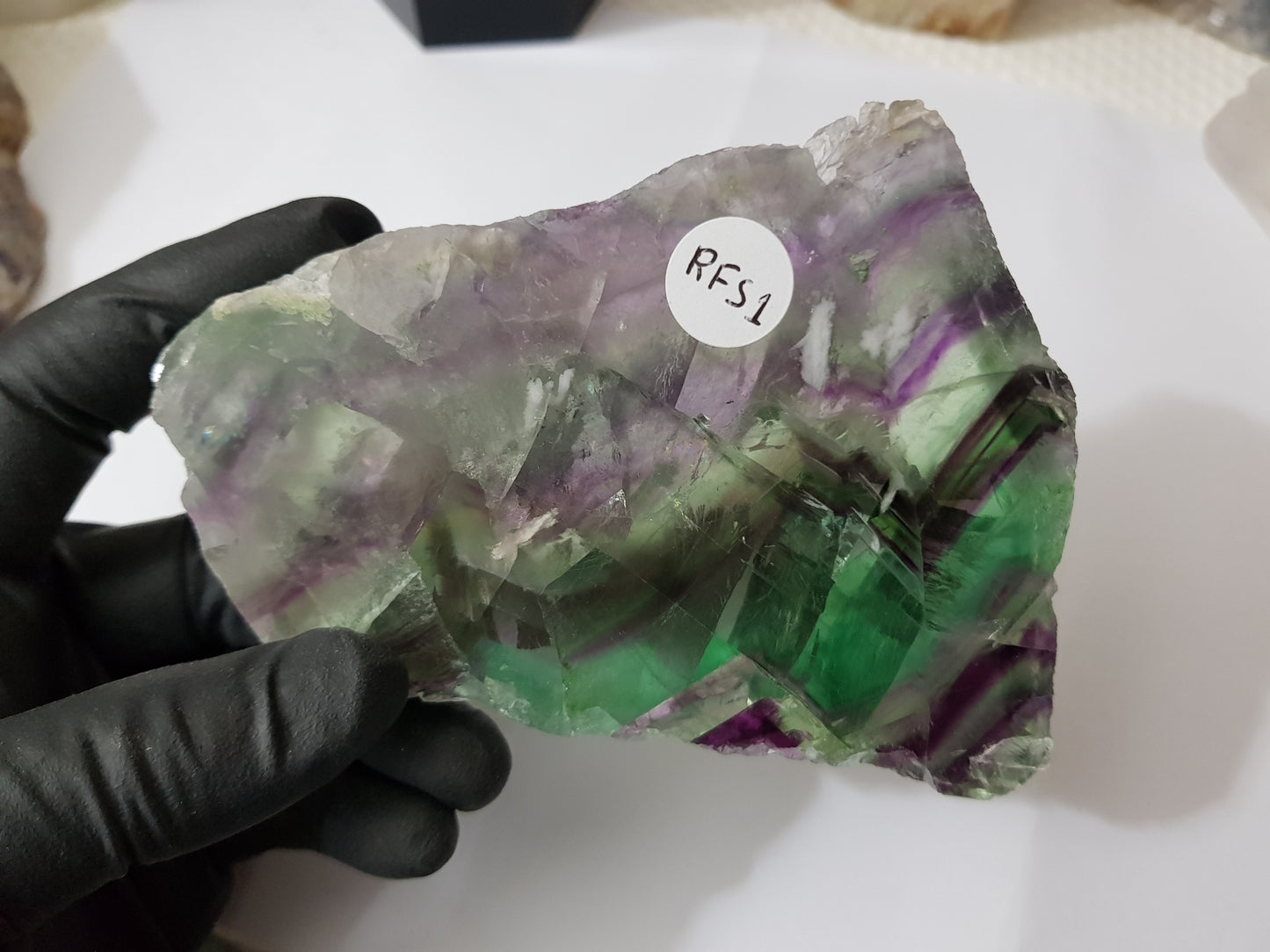 Rainbow Fluorite Crystal Slice - RFS1