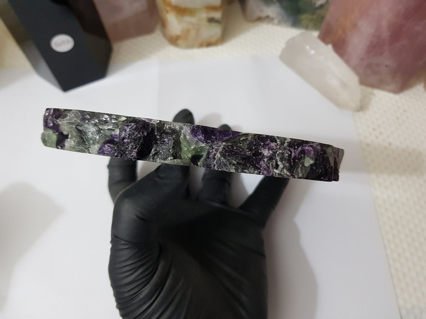 Rainbow Fluorite Crystal Slice - RFS3