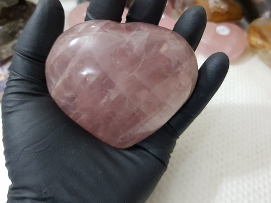 Rose Quartz Crystal Heart - RQH2