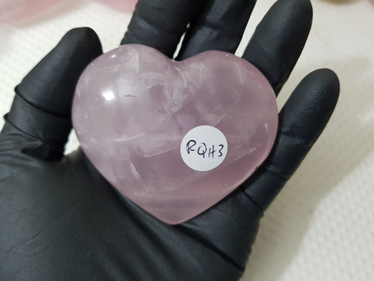 Rose Quartz Crystal Heart - RQH3