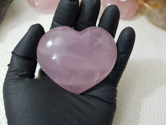 Rose Quartz Crystal Heart - RQH3