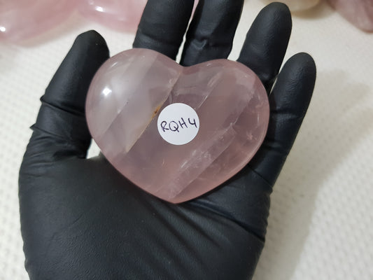 Rose Quartz Crystal Heart - RQH4