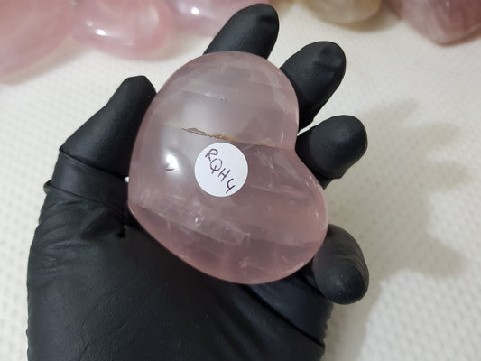 Rose Quartz Crystal Heart - RQH4