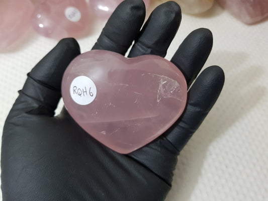 Rose Quartz Crystal Heart - RQH6