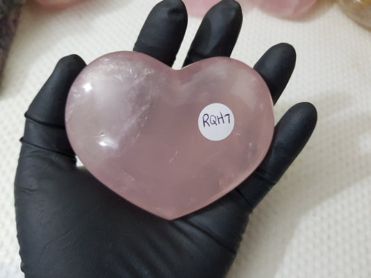 Rose Quartz Crystal Heart - RQH7