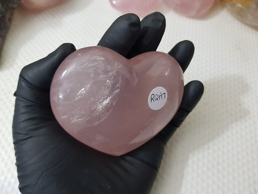 Rose Quartz Crystal Heart - RQH7