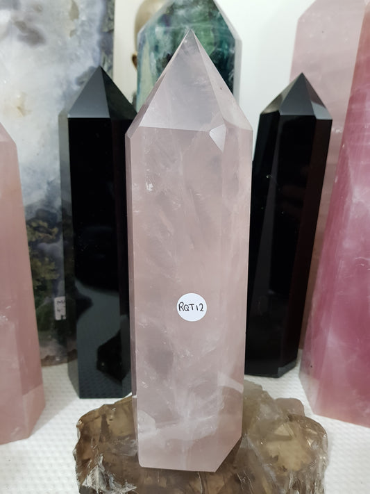 Rose Quartz Crystal Tower - RQT12