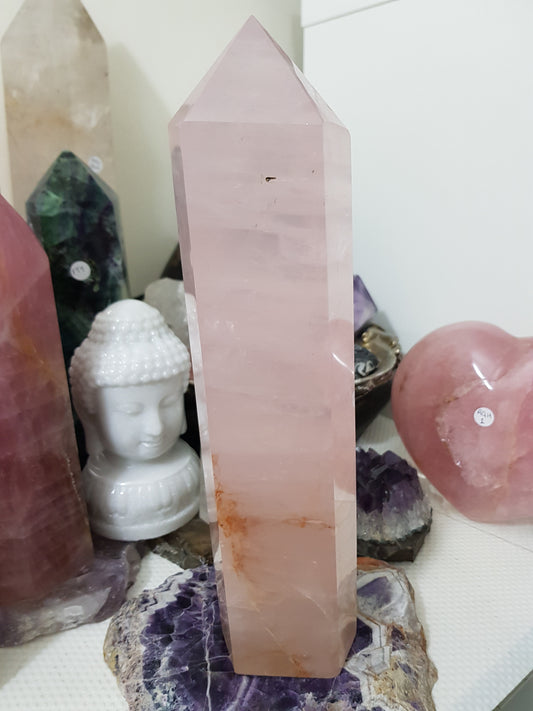 Rose Quartz Crystal Tower - RQT1