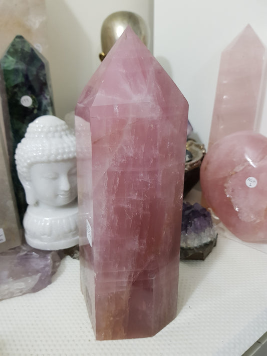 Rose Quartz Crystal Tower - RQT3