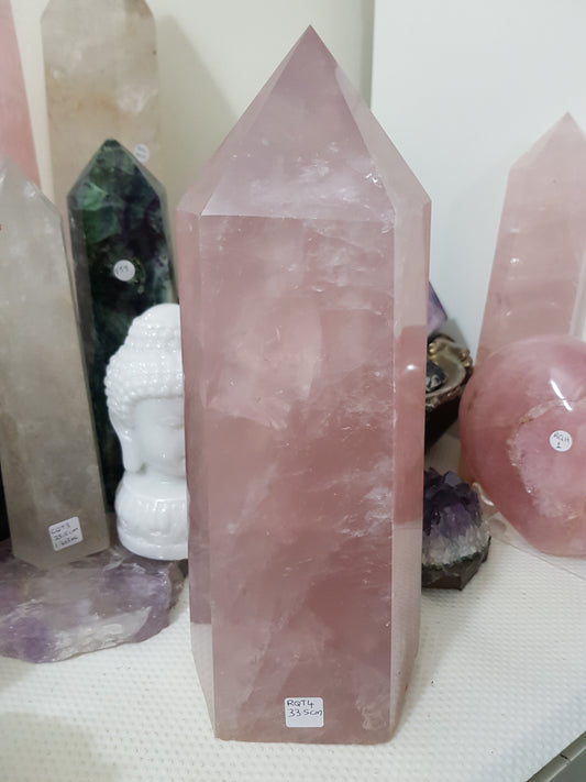 Rose Quartz Crystal Tower - RQT4