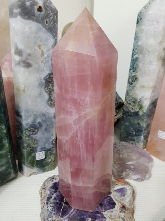 Rose Quartz Crystal Tower - RQT5