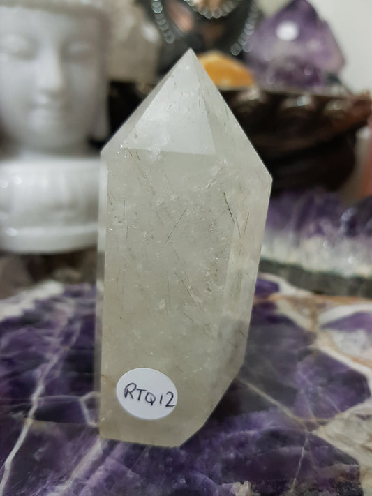 Rutilated Quartz Crystal Point - RTQ12