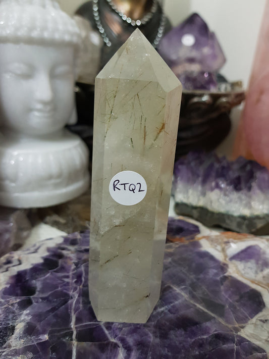 Rutilated Quartz Crystal Point - RTQ2