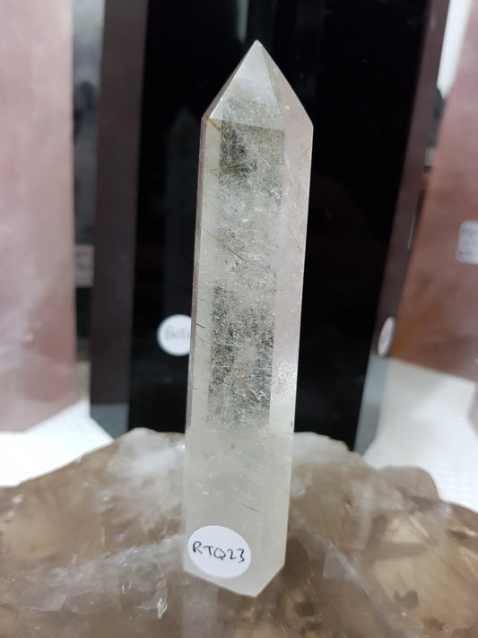 Rutilated Quartz Crystal Point - RTQ23