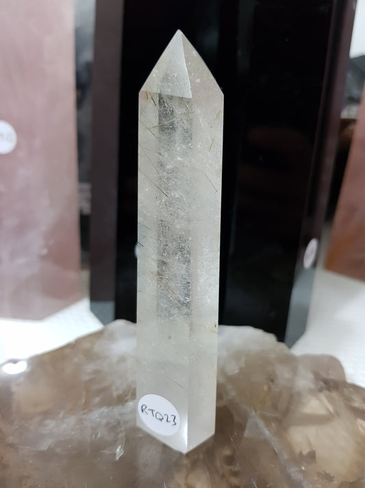 Rutilated Quartz Crystal Point - RTQ23