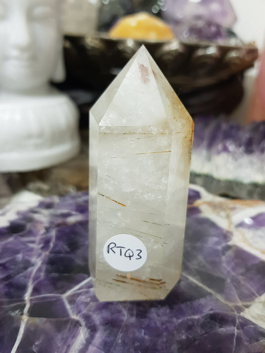 Rutilated Quartz Crystal Point - RTQ3