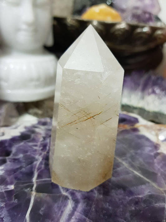 Rutilated Quartz Crystal Point - RTQ4