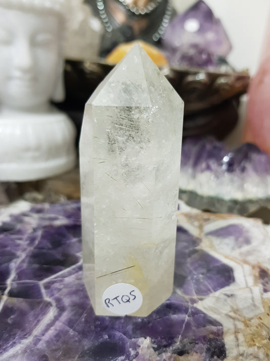 Rutilated Quartz Crystal Point - RTQ5