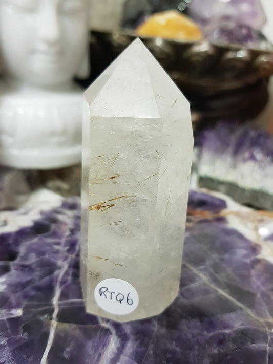 Rutilated Quartz Crystal Point - RTQ6