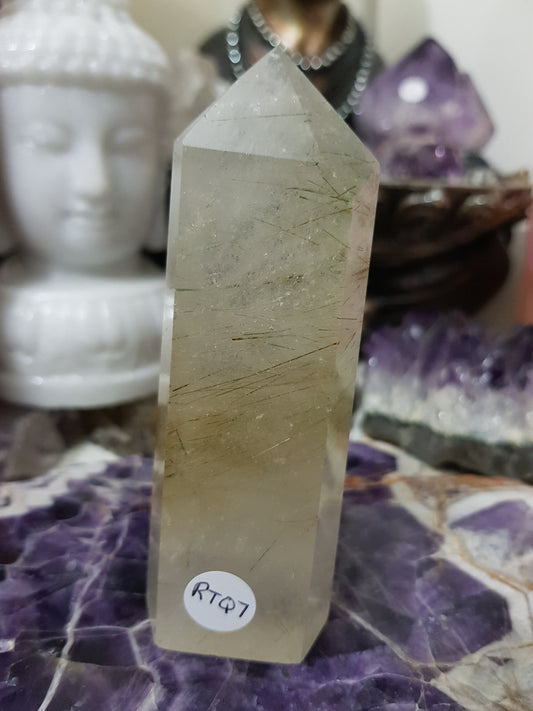 Rutilated Quartz Crystal Point - RTQ7