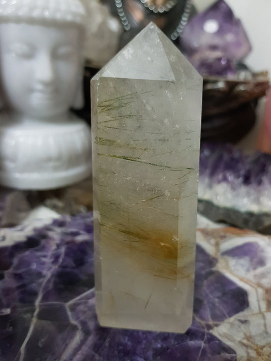 Rutilated Quartz Crystal Point - RTQ7