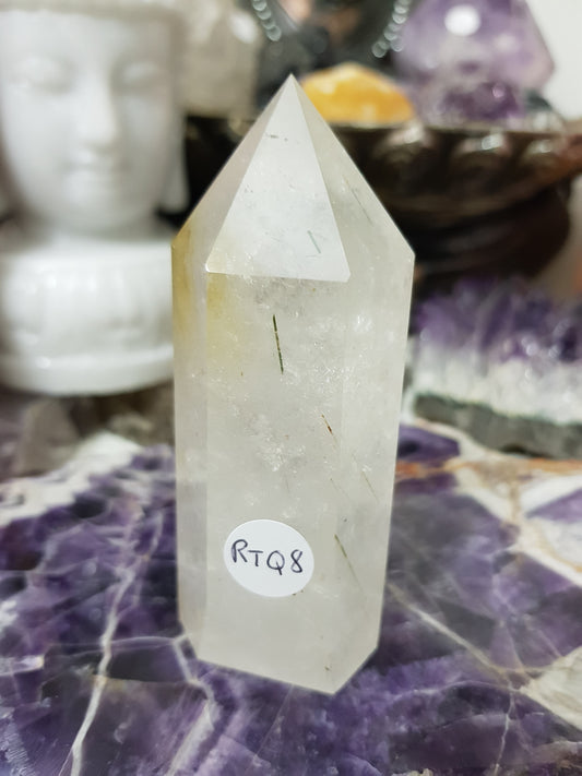 Rutilated Quartz Crystal Point - RTQ8