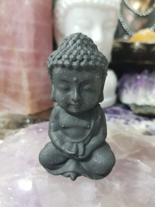 Shungite Buddha Carving