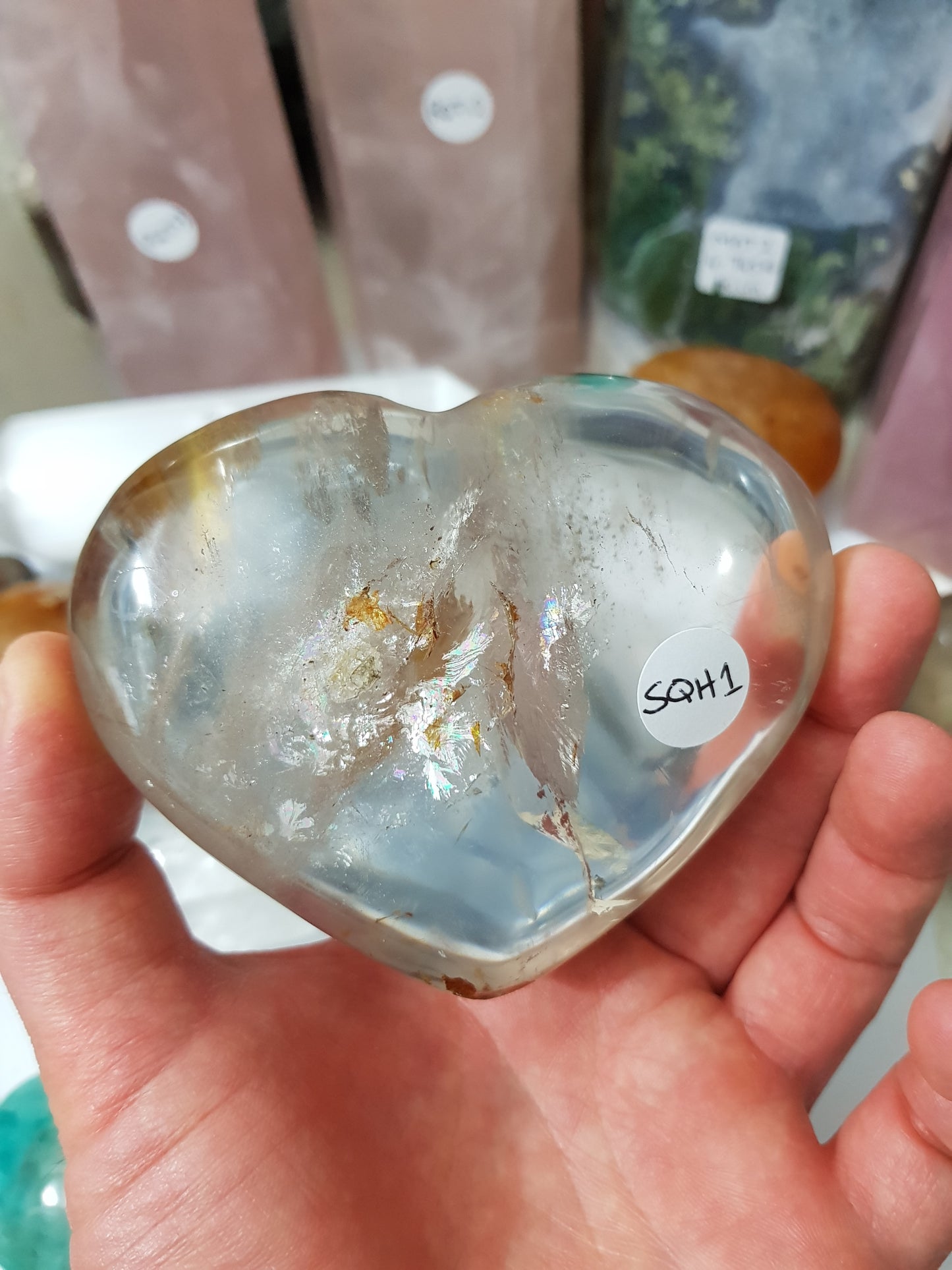 Smoky Quartz Crystal Heart - SQH1