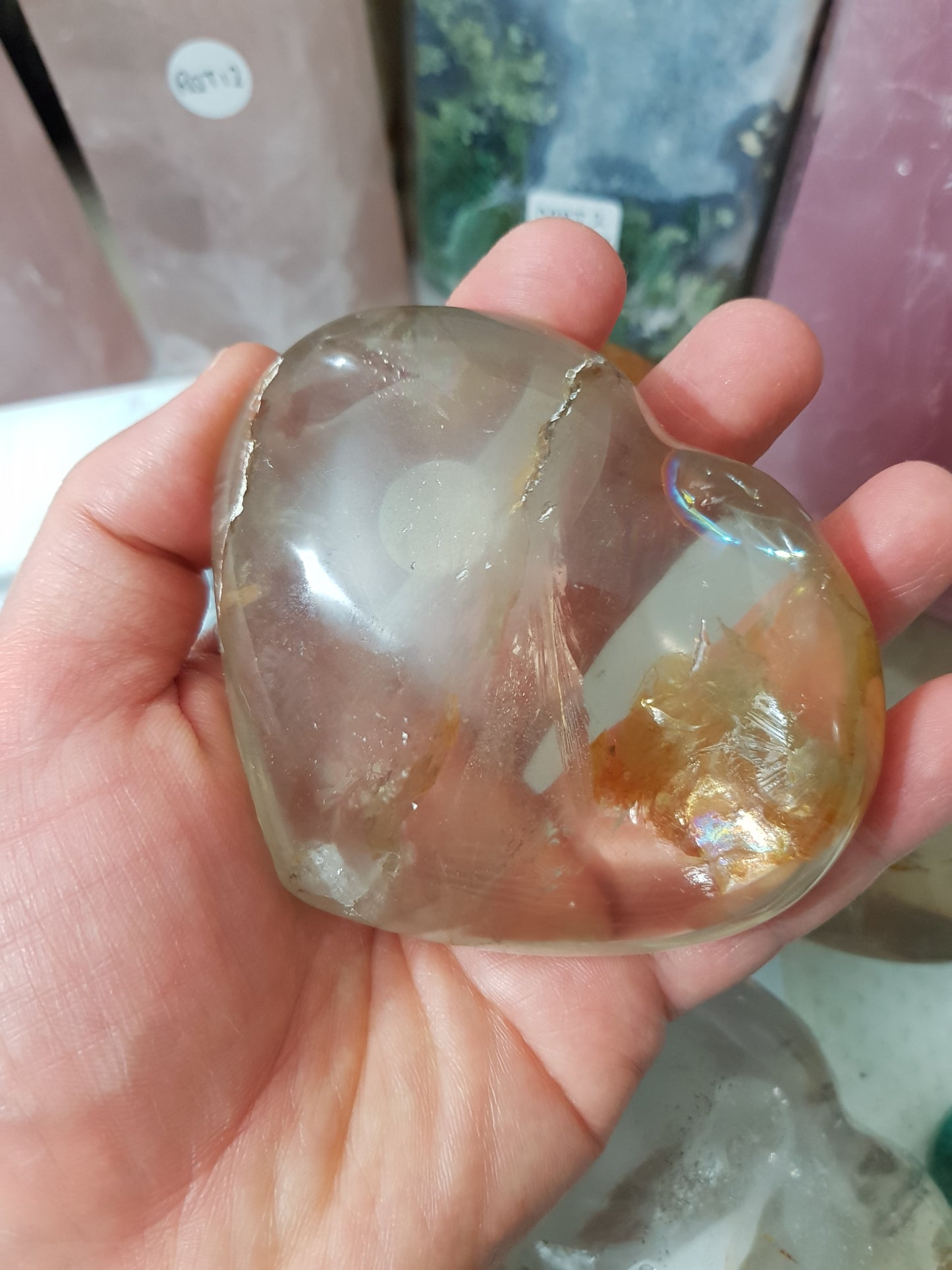 Smoky Quartz Crystal Heart - SQH2