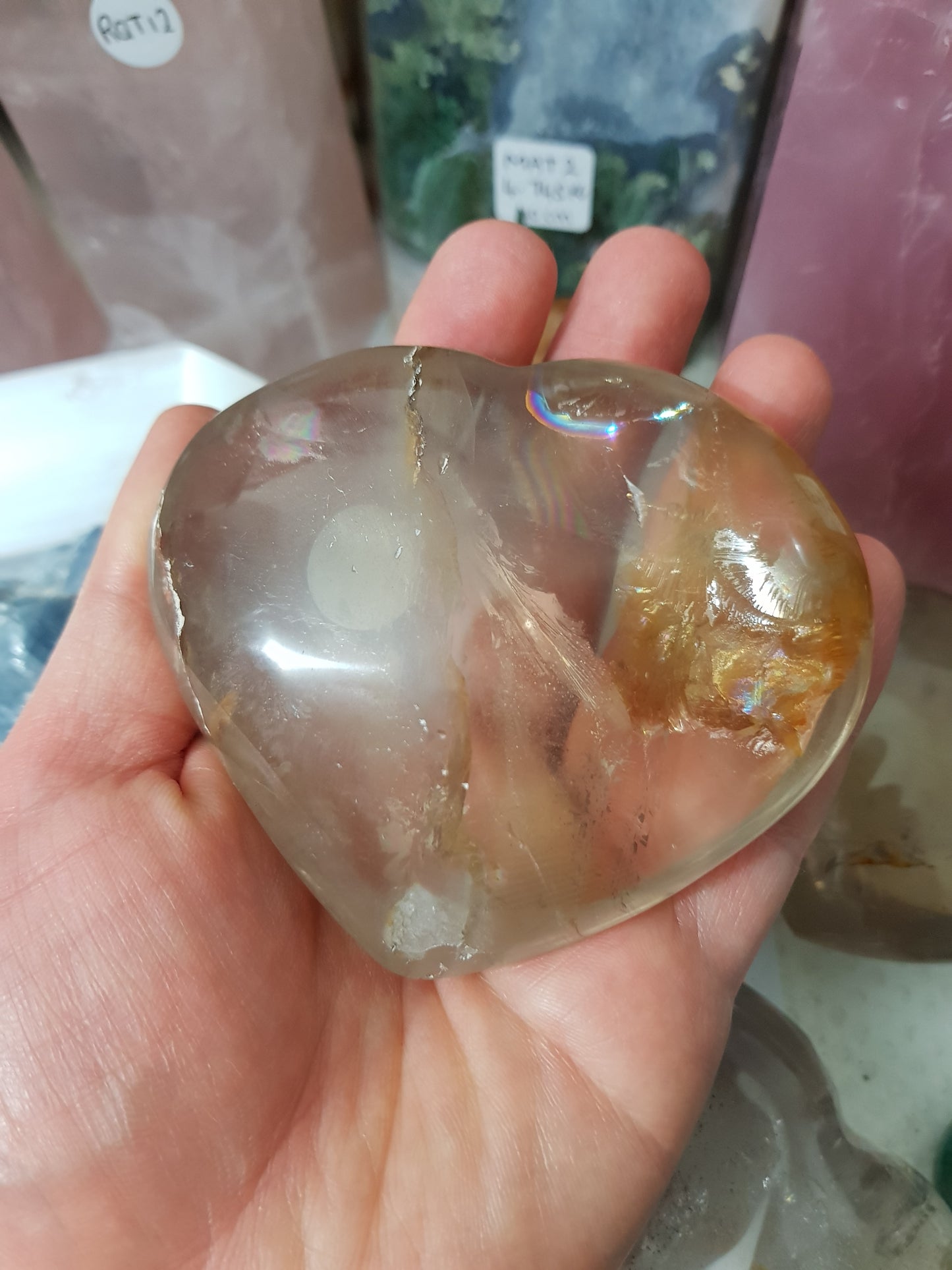 Smoky Quartz Crystal Heart - SQH2