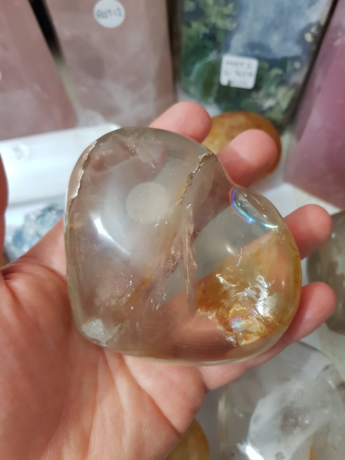 Smoky Quartz Crystal Heart - SQH2