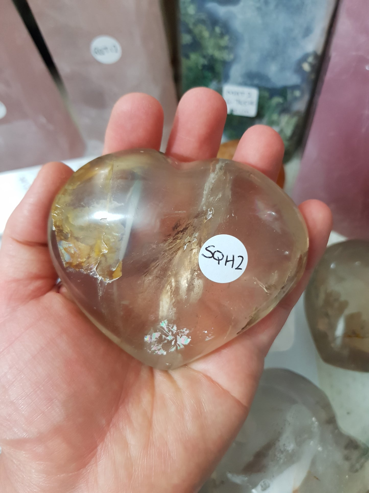 Smoky Quartz Crystal Heart - SQH2