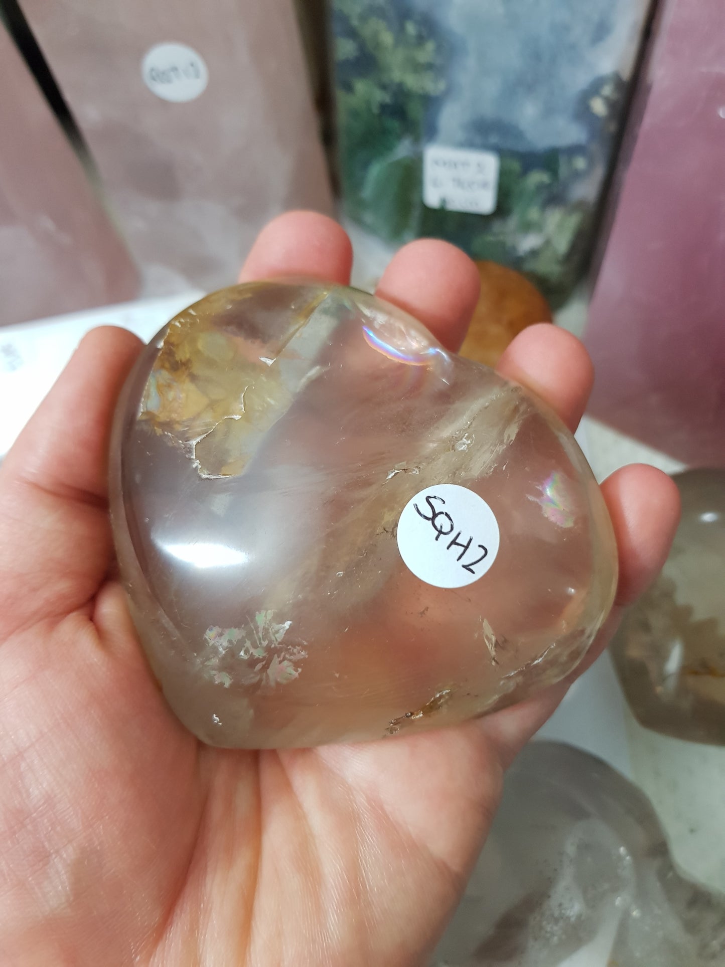 Smoky Quartz Crystal Heart - SQH2