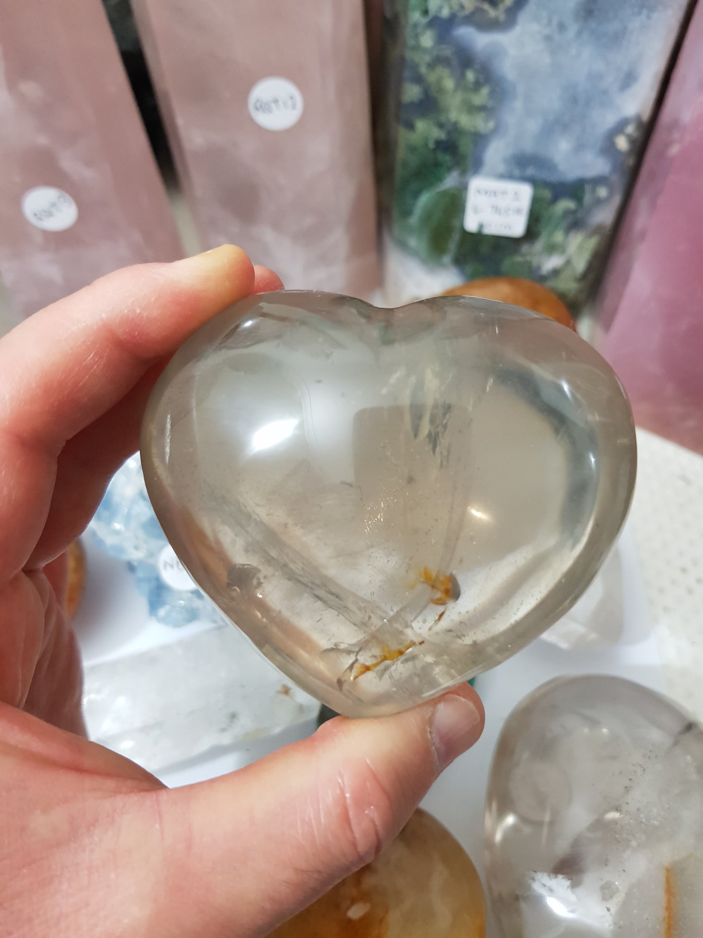 Smoky Quartz Crystal Heart - SQH3